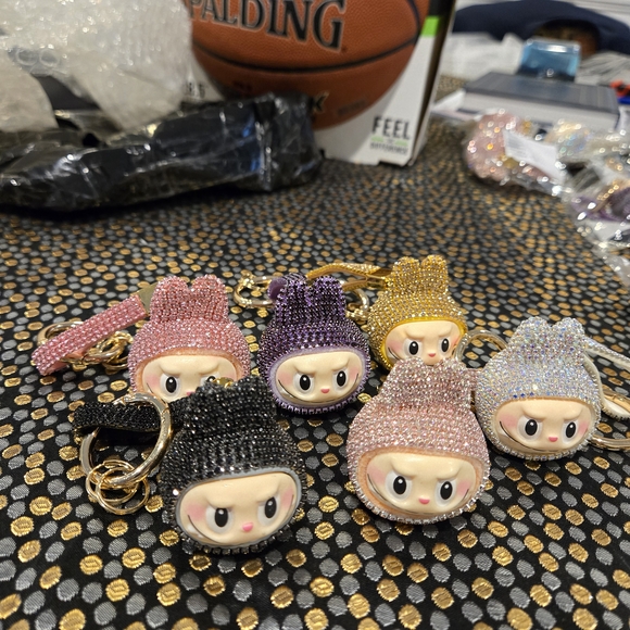 Labubu Rhinestone Bag Charm .. Keychain - Picture 2 of 2